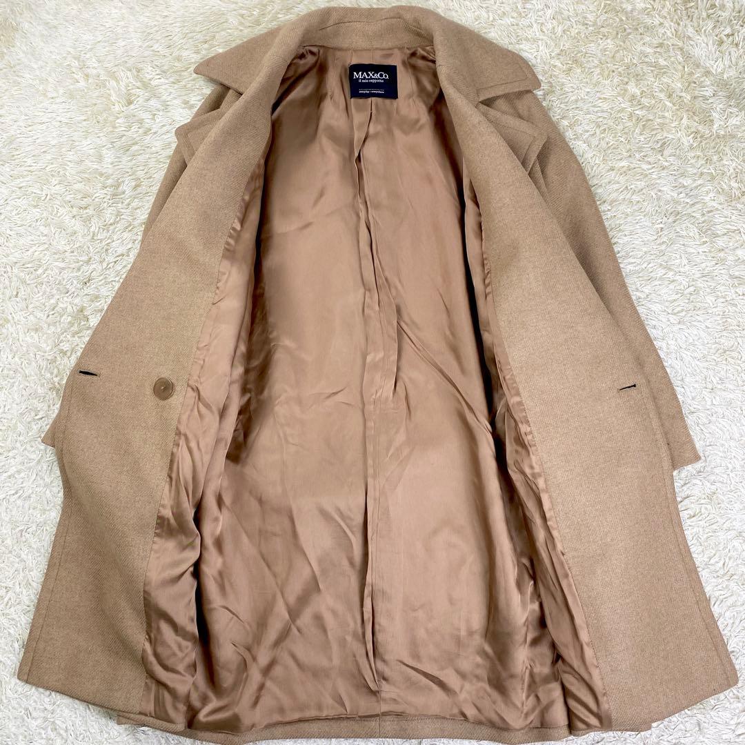 【極美品】マックスアンドコー ウールチェスターコート ダブル 42 キャメル