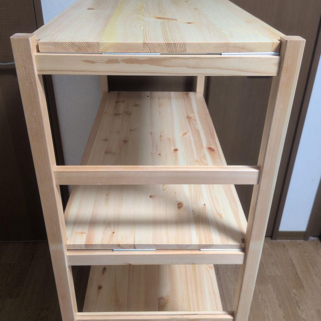 MUJI 無印良品　パイン材ユニットシェルフ 4段