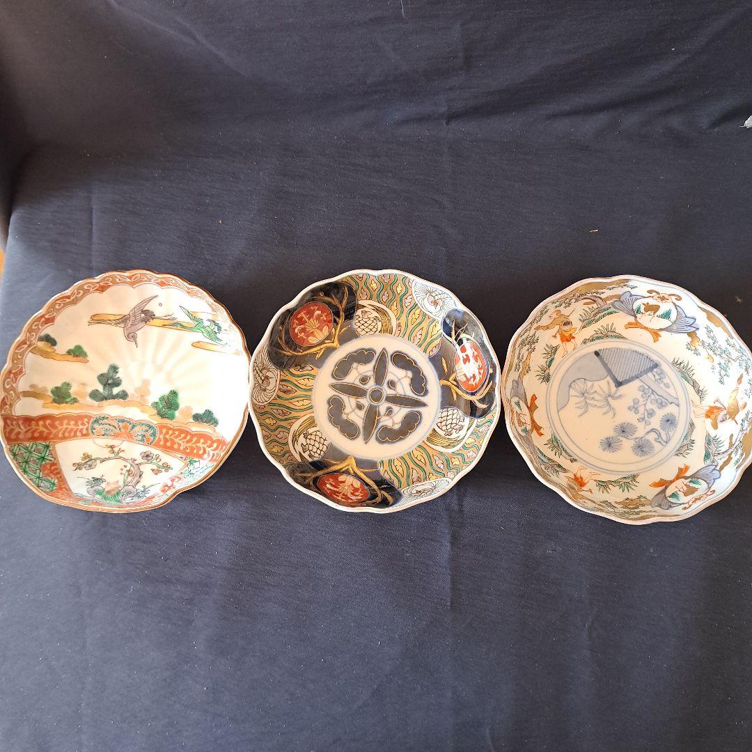 「ご成約者」です。 色絵古伊万里 皿3客セット 骨董アンテ