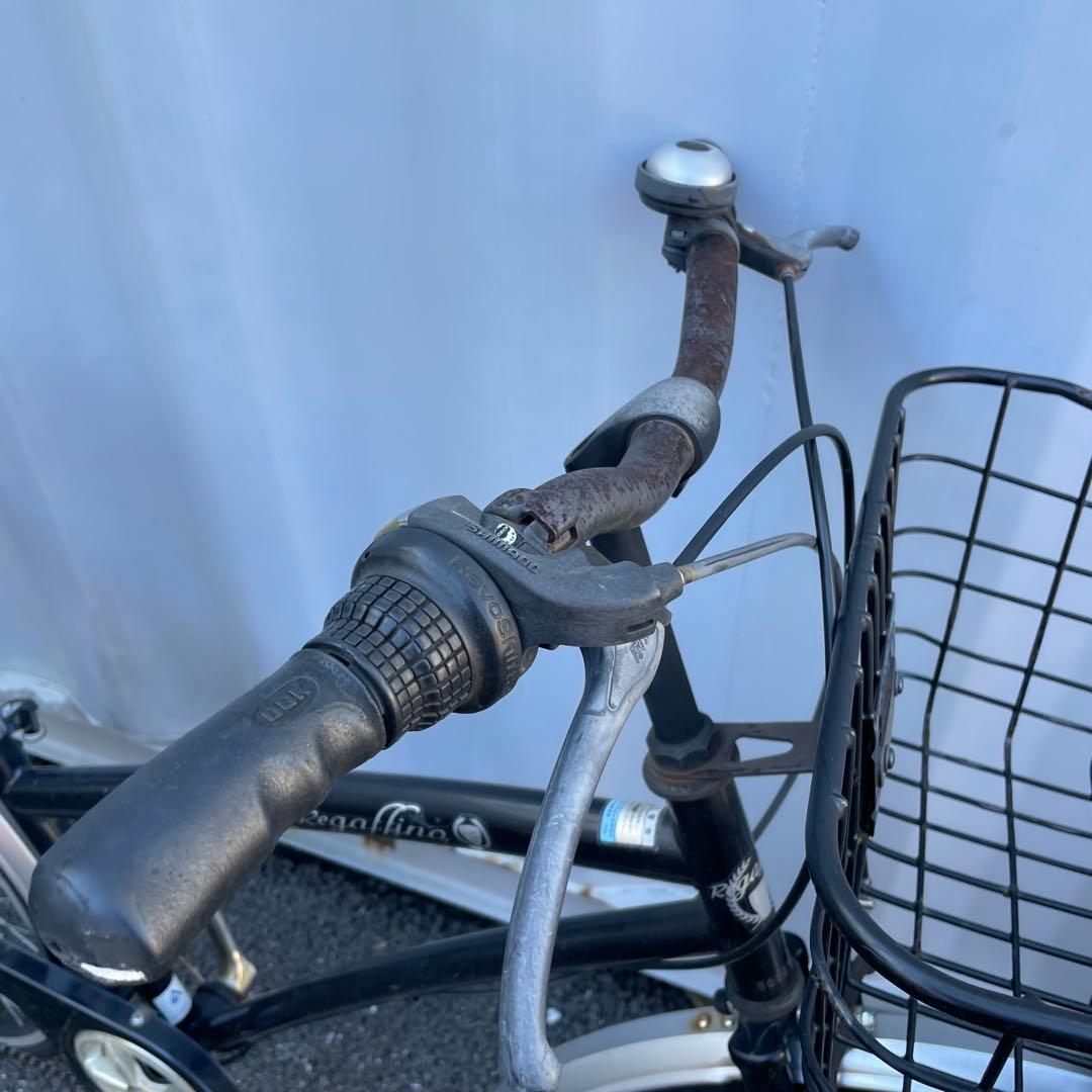 【都内/千葉引取】街乗り用自転車 27インチ カゴ/鍵/オートライト/6段変速付