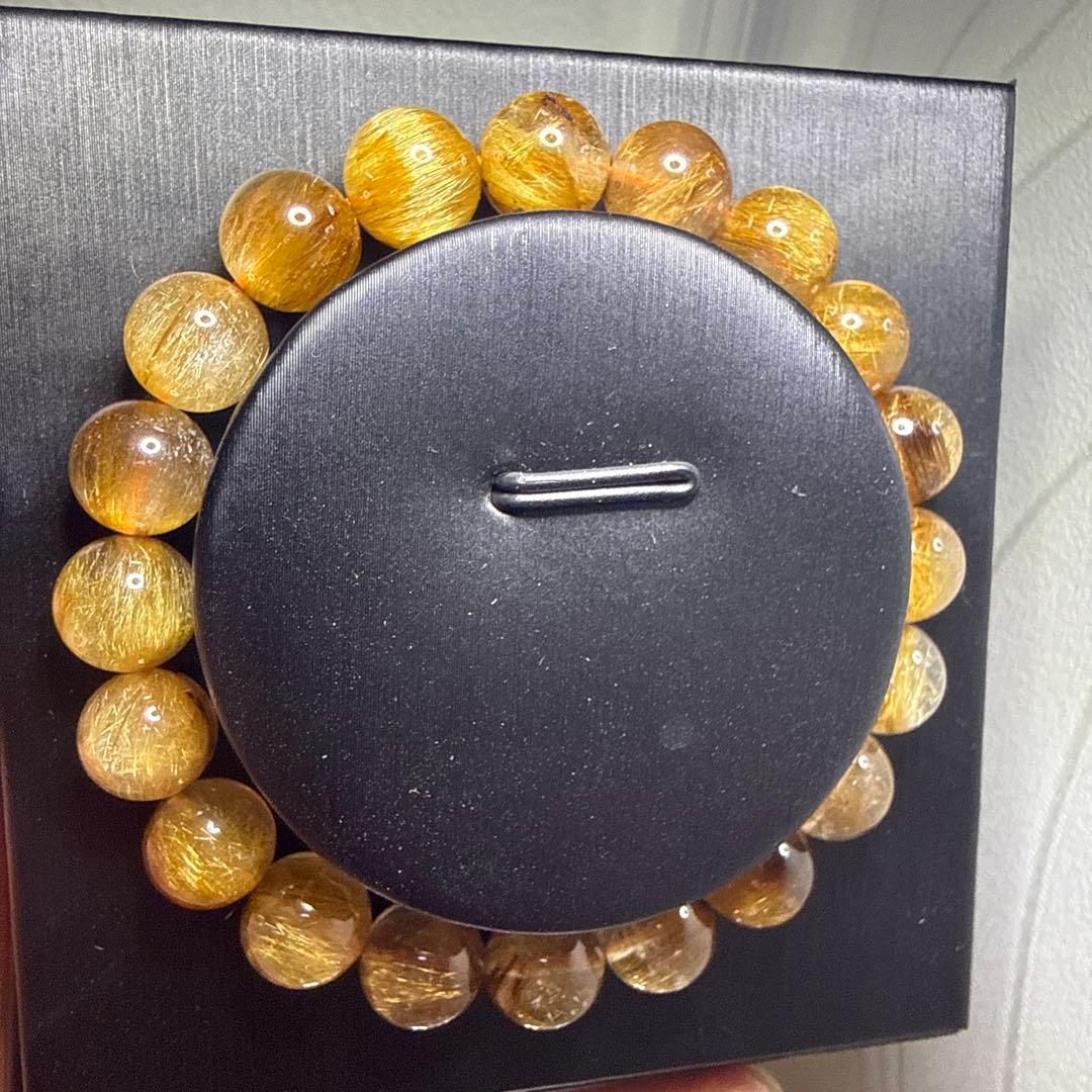 コッパールチル ブラウンルチル ルチルクォーツ キャッツアイ 天然石ブレスレット