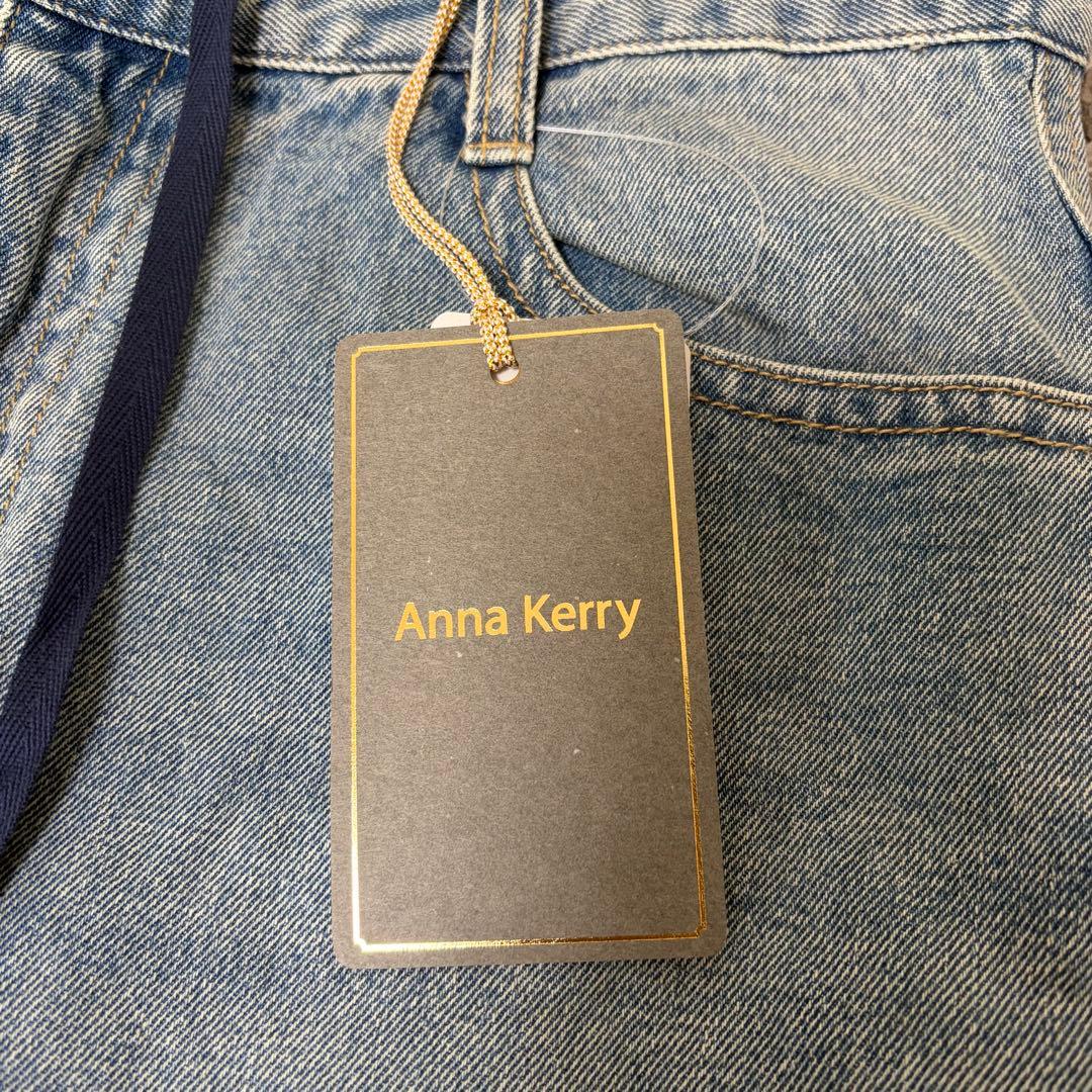 黒新品タグ付AnnaKerry アンナケリー　カーブデニムパンツ　40