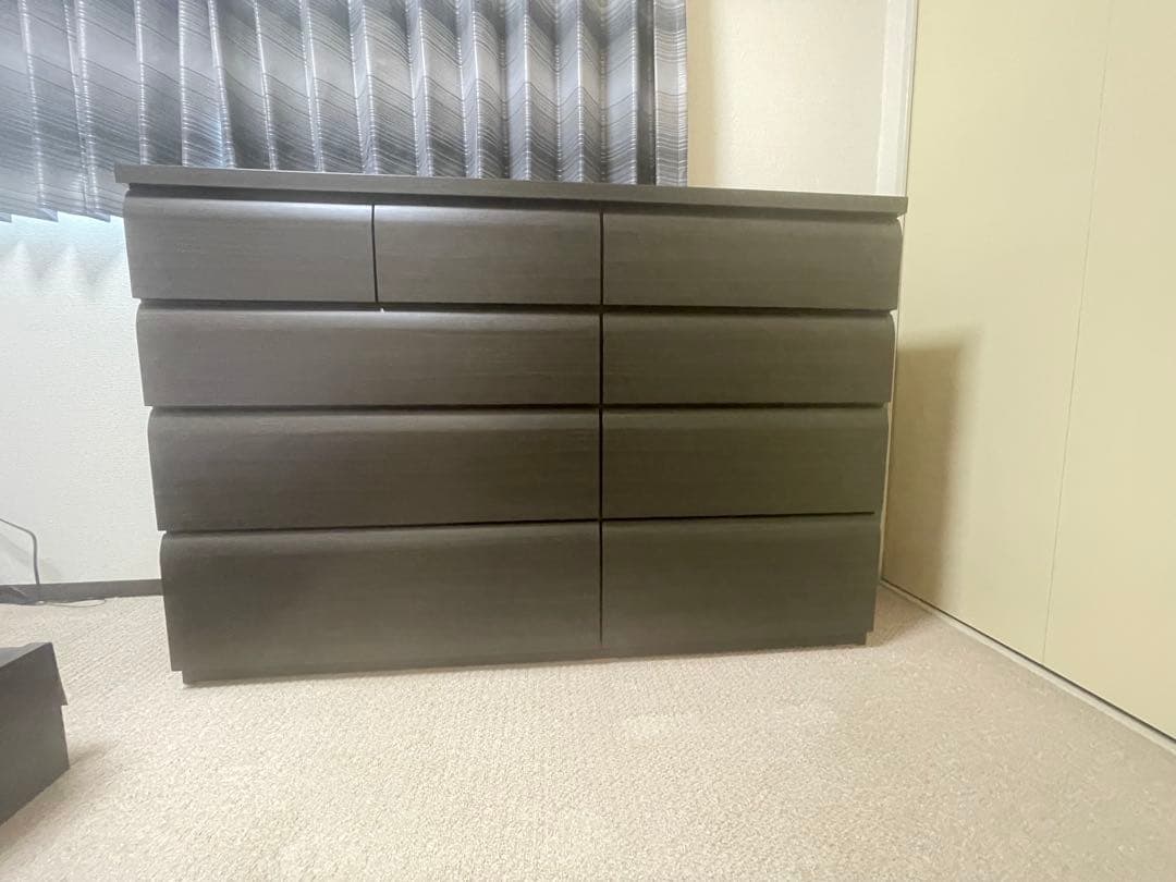 ダークブラウン 9引き出し チェスト