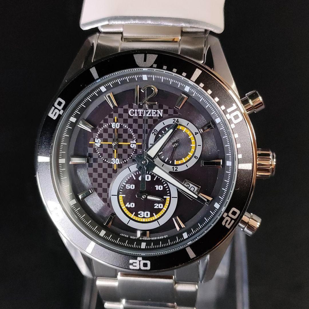 極美品　CITIZEN　シチズン　H500　ブラック　イエロー　ソーラー　メンズ
