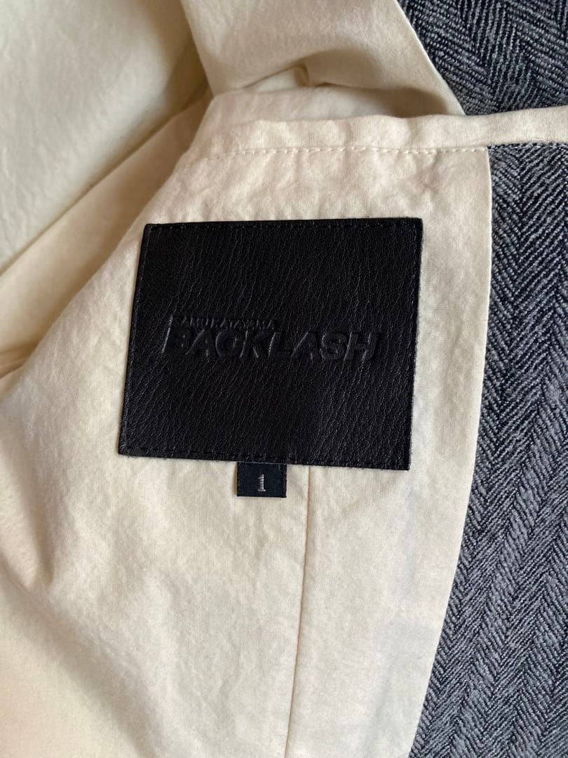 ウールレザージャケット グレー