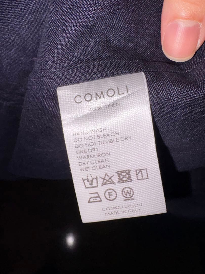COMOLI ピッコロリネン C.P.O ネイビー 46