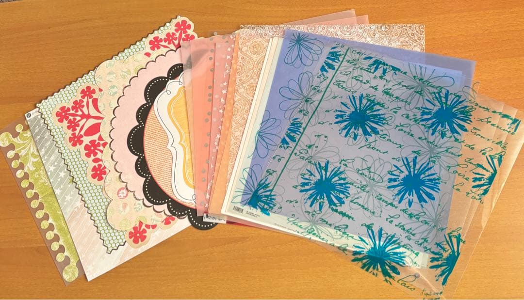 【とてもたくさん130枚以上、】12インチ スクラップブッキングペーパー