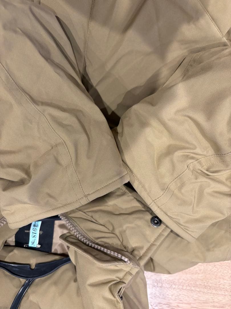 スピックアンドスパン 撥水フーデッドダウンコート