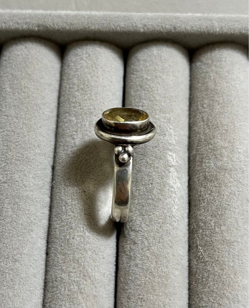 天然石 パワーストーン シルバーリング　ヴィンテージ　インド産　1点物