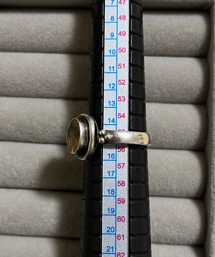 天然石 パワーストーン シルバーリング　ヴィンテージ　インド産　1点物