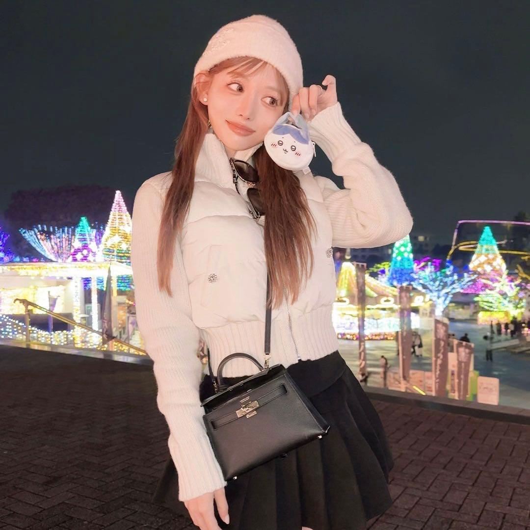 【しぇる】Rady ニットファイバーダウン オフホワイト Sサイズ