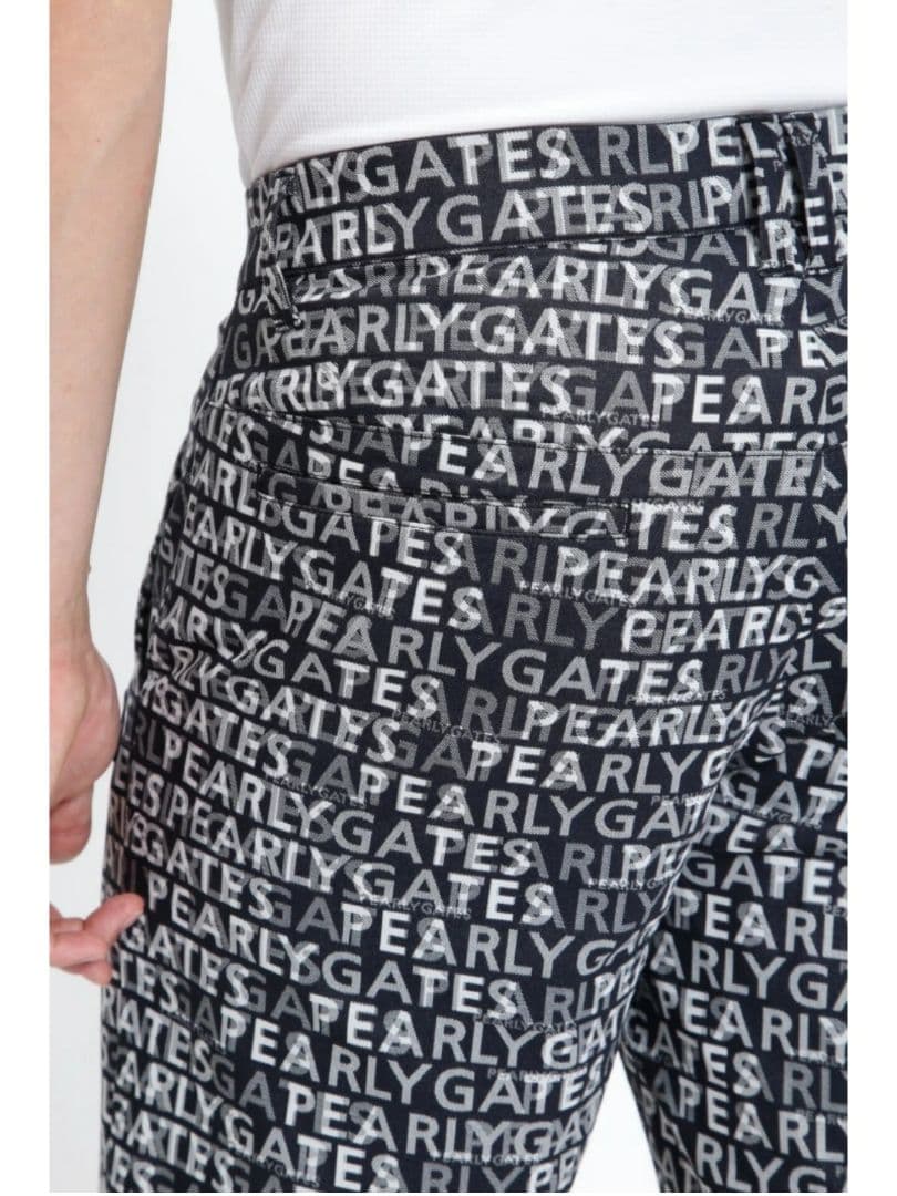 PEARLY GATES ロゴプリント ゴルフショーツ