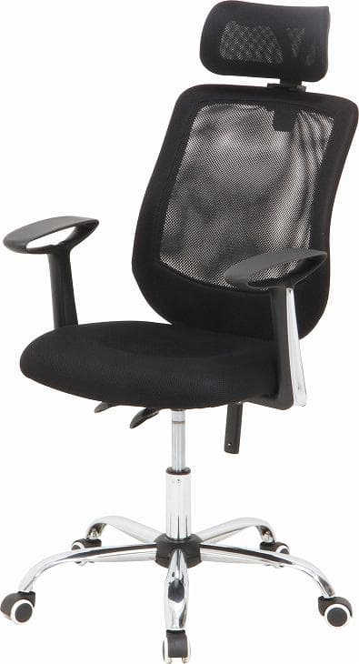 【新品・送料無料】オフィスチェアー　ヘッド付　アンテロープ　ＢＫ