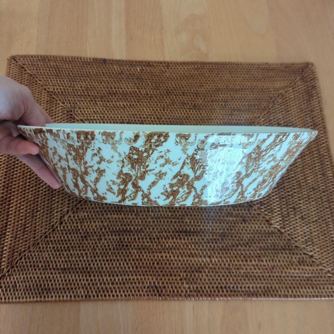 アラビア　オーバルボウル　マーブル模様　大きめ