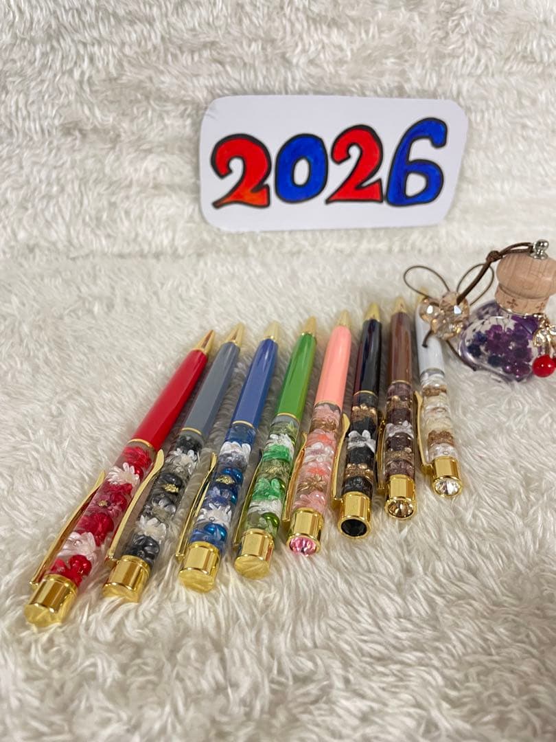 2026-ハーバリウムボールペン　セット　NO..2 NO..5 まめ