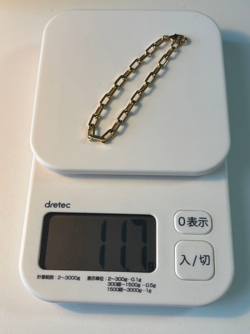 木谷貴金属　k18 スパルタカス　チェーン　ブレスレット　4.5mm サントス