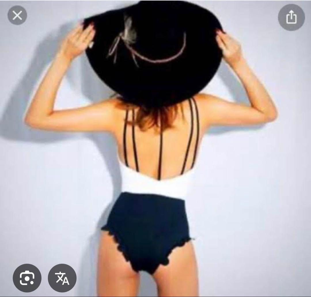 アリシアスタン ワンピース水着 ホワイト/ブラック