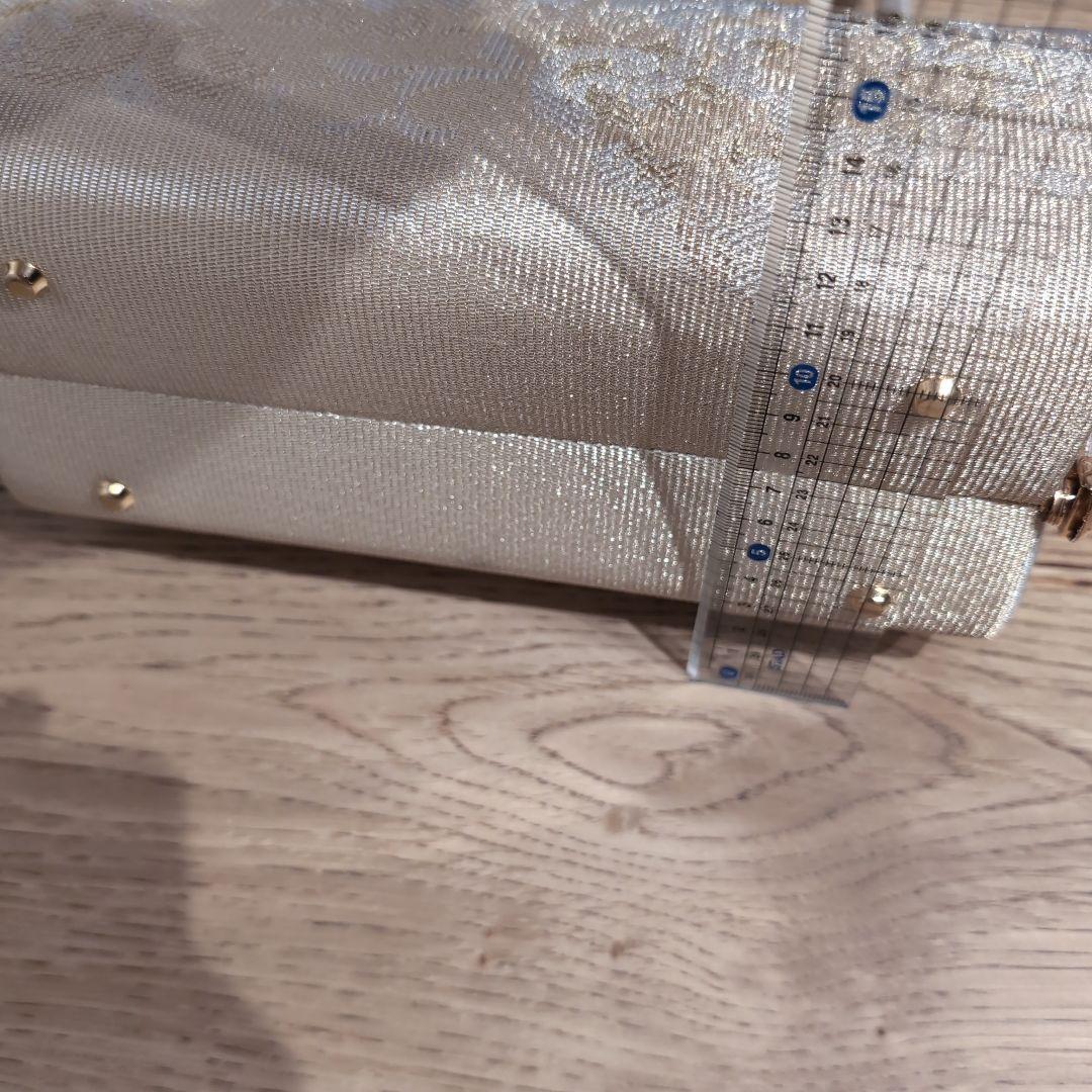 胡蝶履き　冠婚葬祭　草履バッグセット　ホワイトゴールド