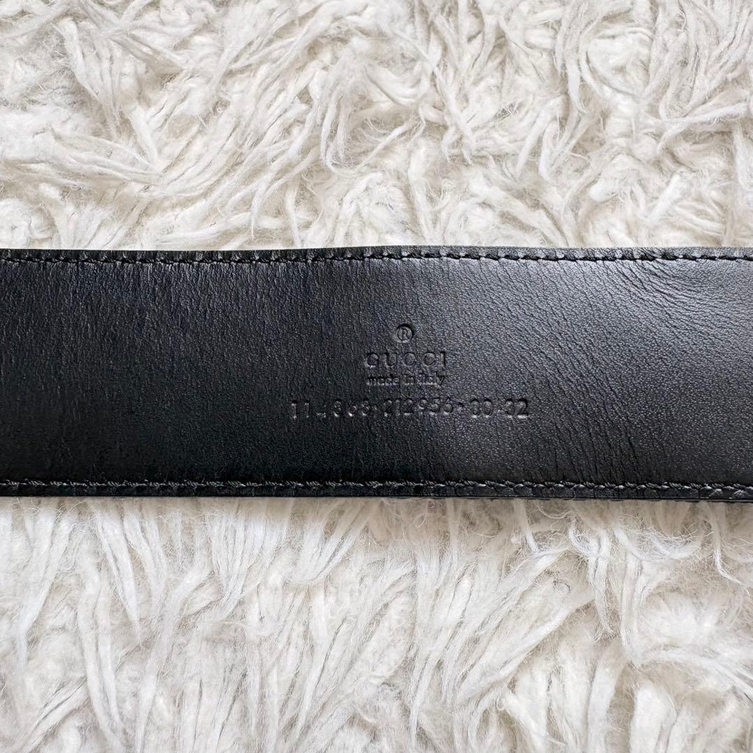 【美品】グッチ GGバックルベルト バンブー シェリーライン 114868