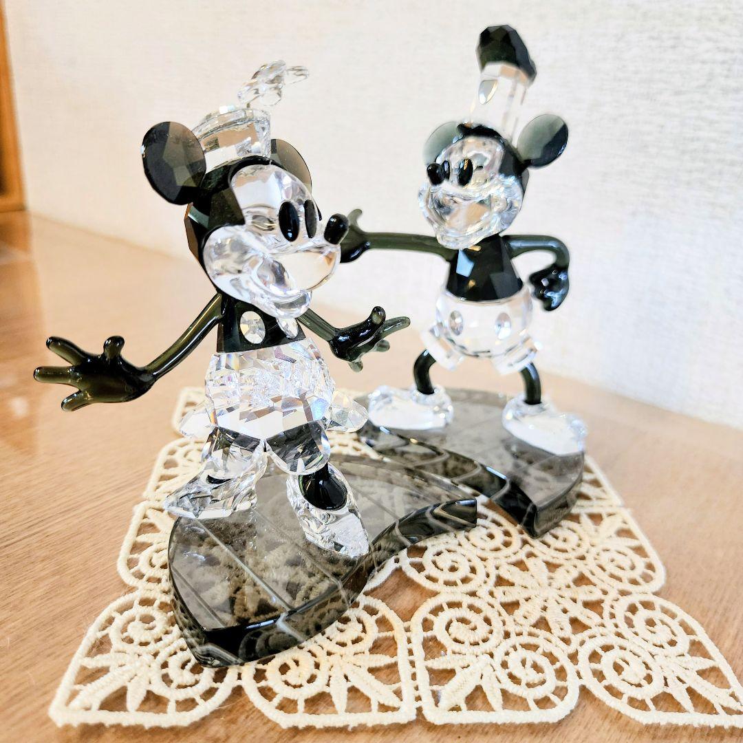 スワロフスキー製の「蒸気船ウィリー」ミッキー＆ミニー【2013年限定生産】