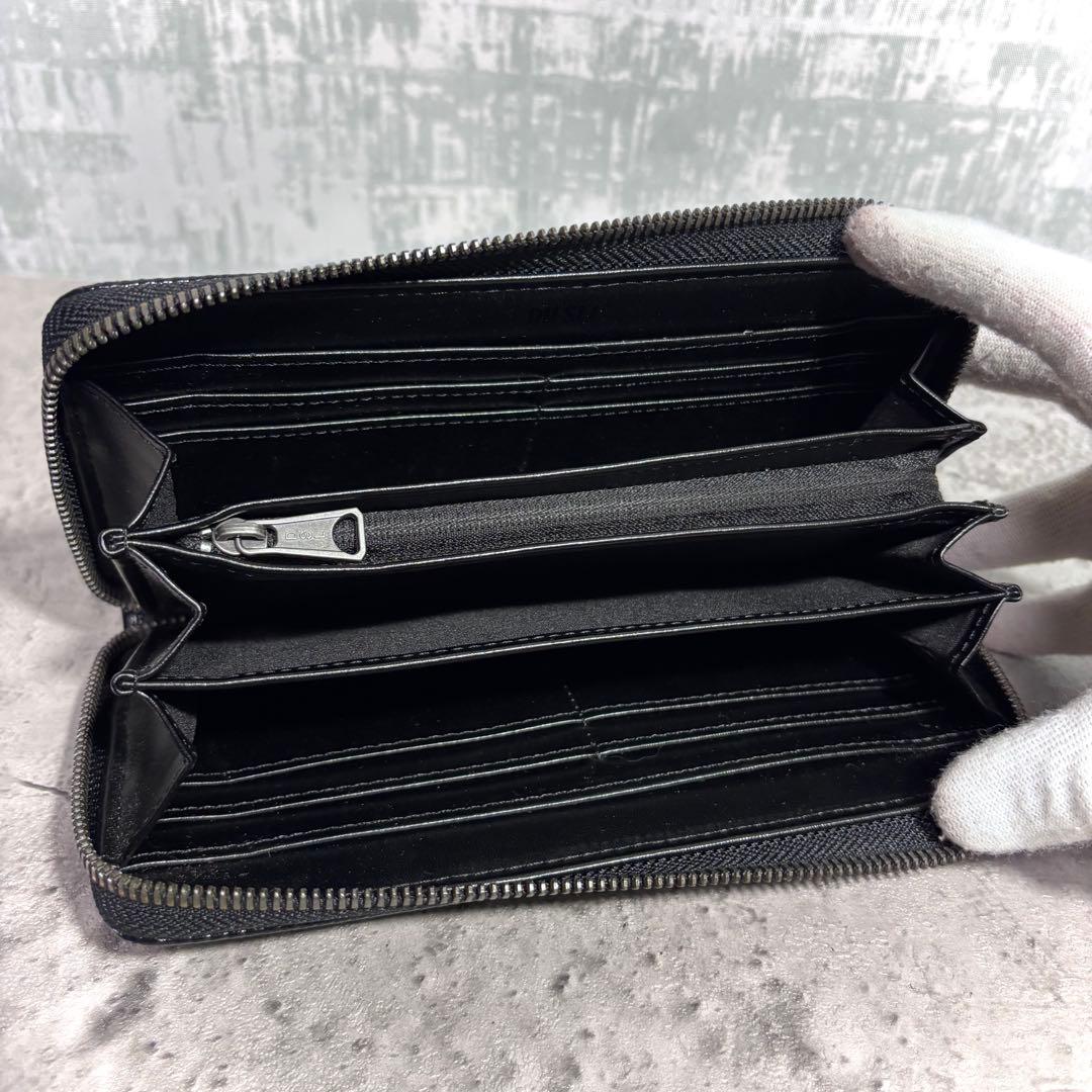 【まさやん！】DIESEL ディーゼル 長財布 ラウンドジップ ブラック