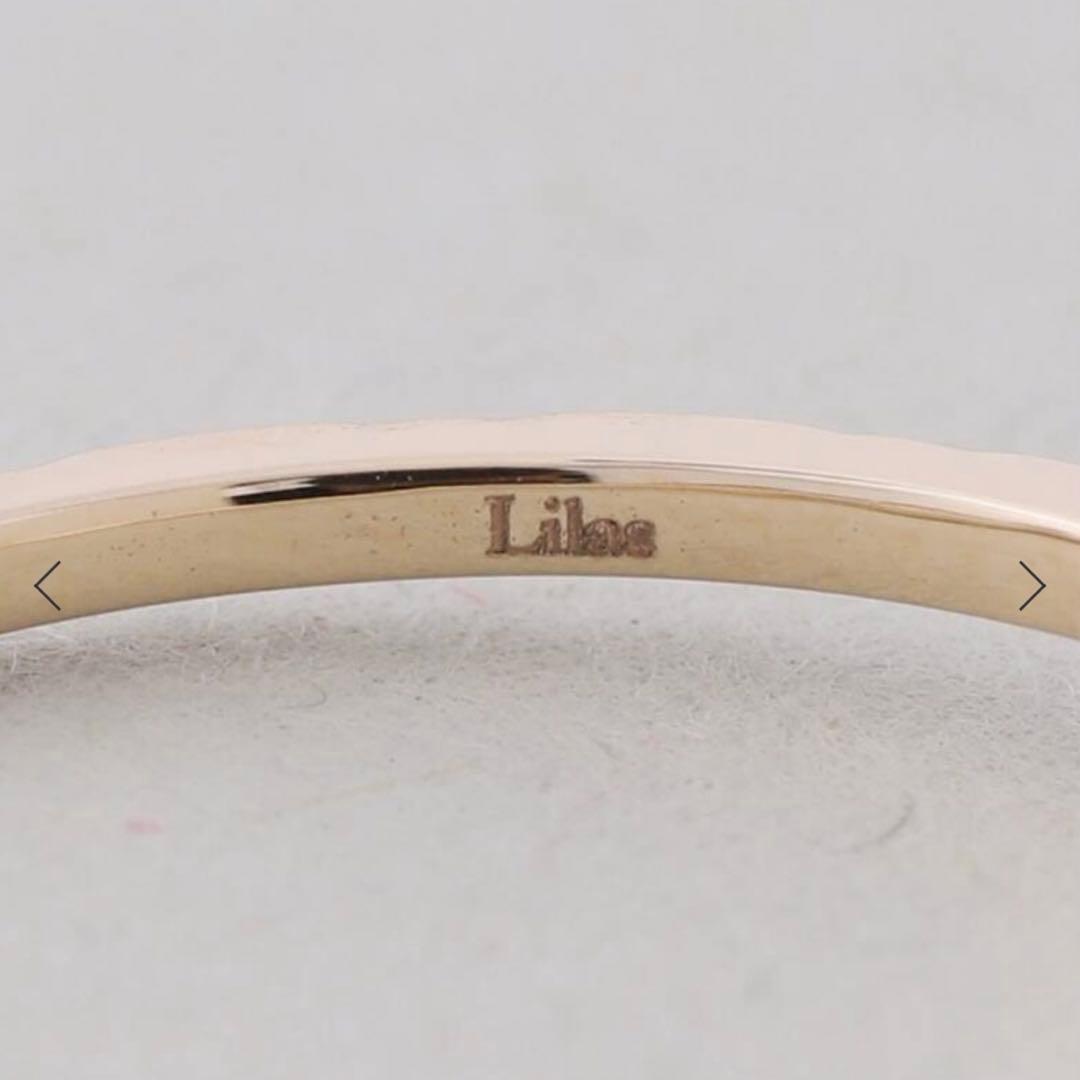 Lilas オーバルオニキスカットリングK10 11号