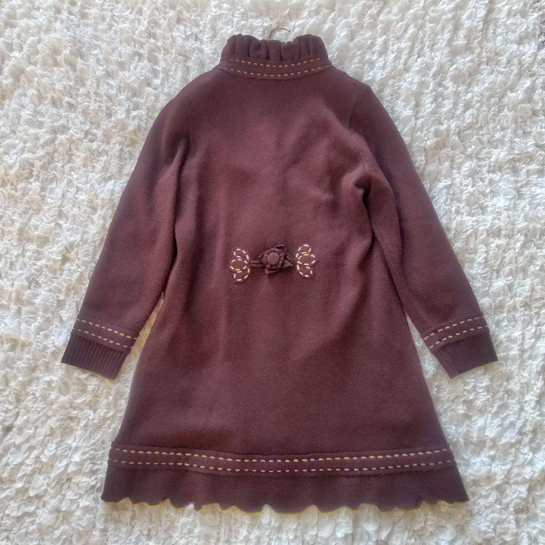 M7様　Rossa　46　ロングコート　フリル　ステッチ　お花　大きいサイズ