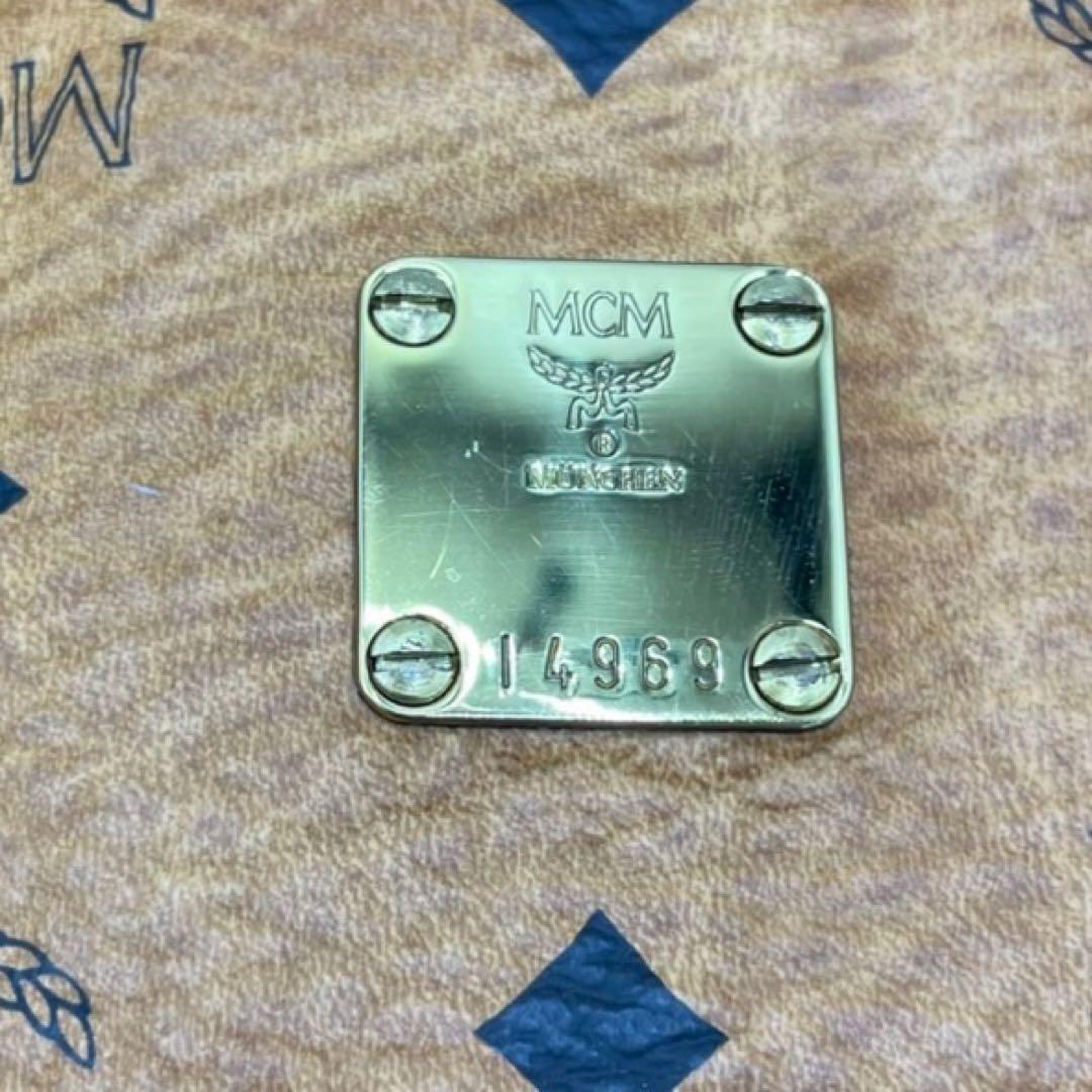 極美品　MCM ボストンバッグ　ヴィセトス柄　レザー　茶　ブラウン　大容量