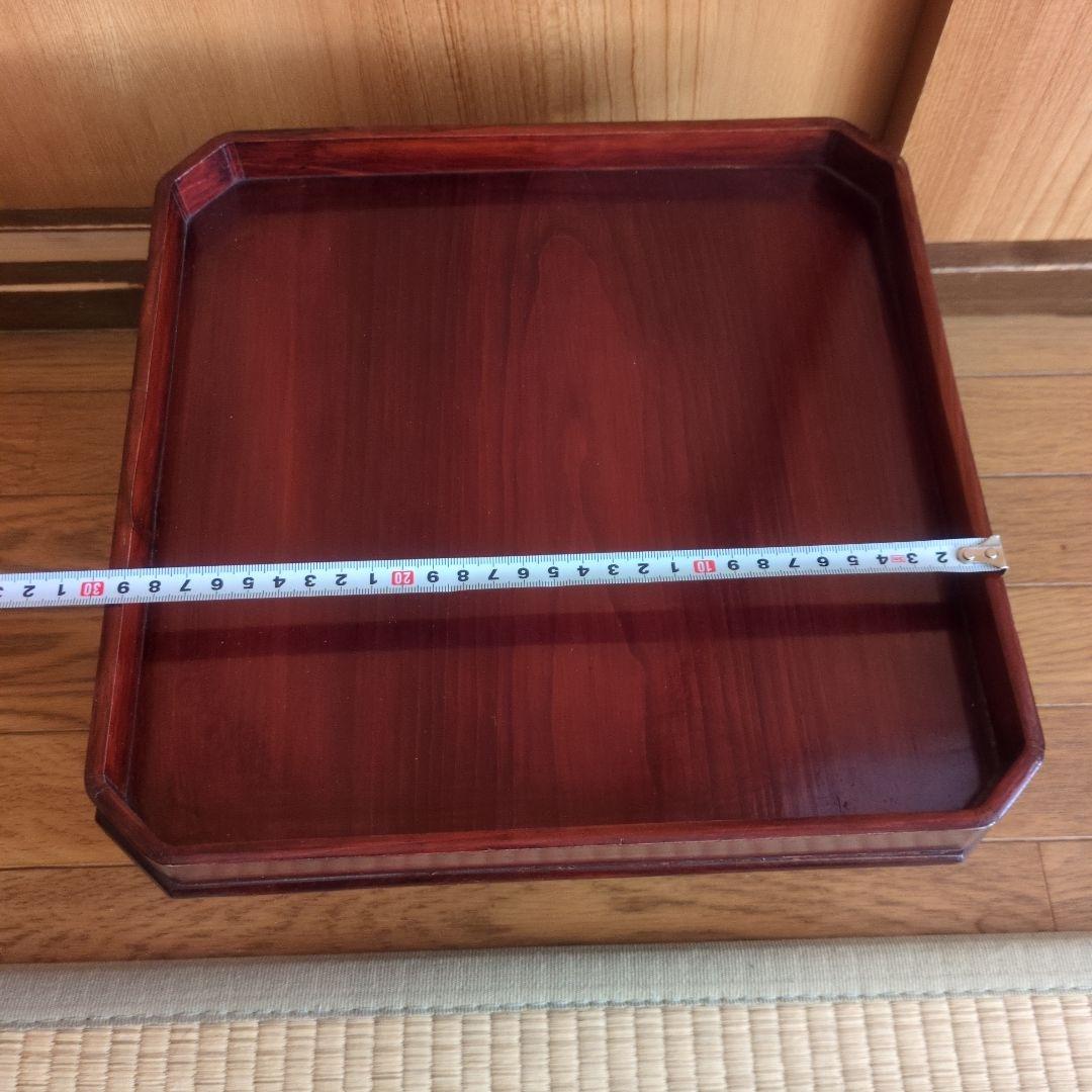 赤褐色の木製　御膳　10膳