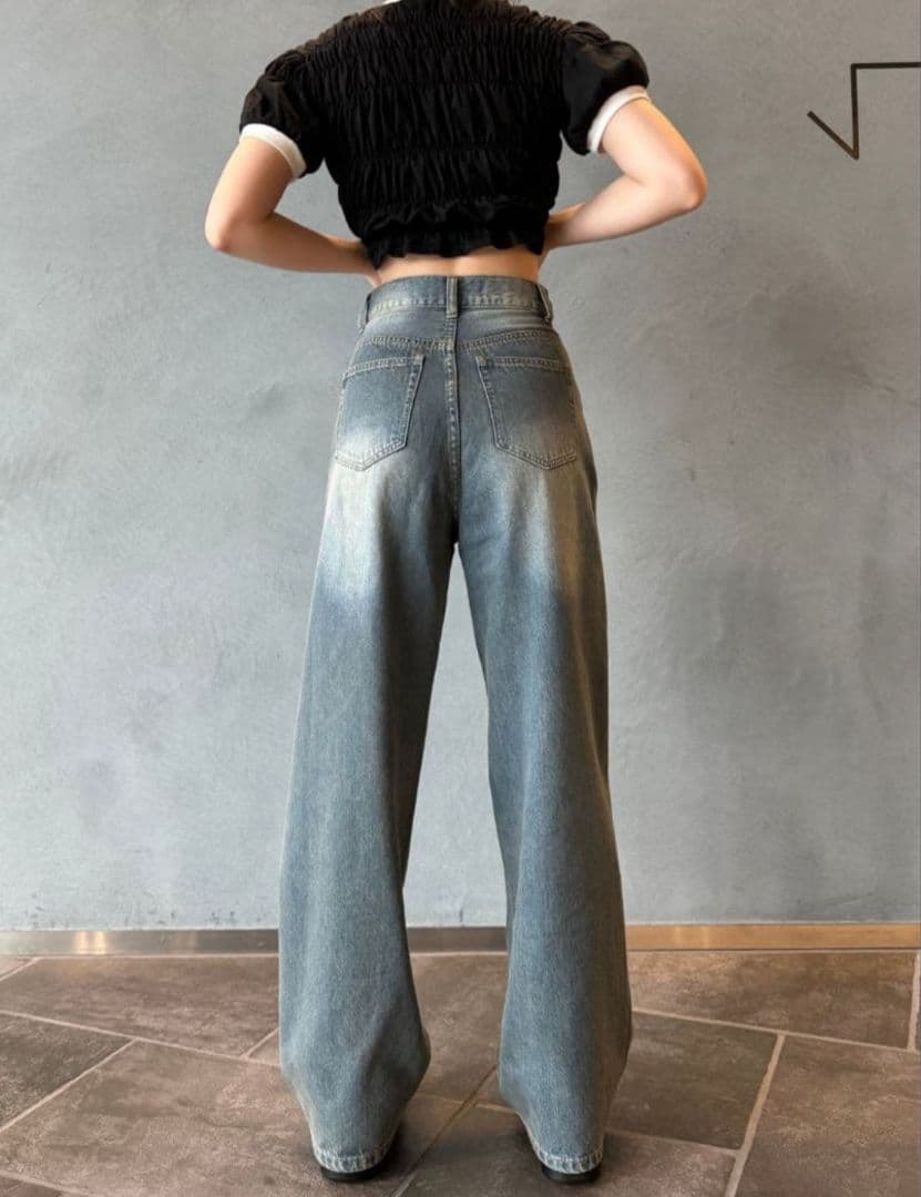 TWWデニム XS/M vintage-blue骨格ウェーブ優勝