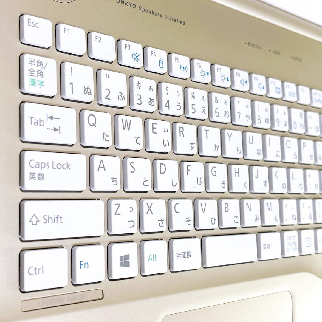 超美品ゴールド✨爆速SSD薄型ノートパソコン✨Windows11✨カメラオフィス