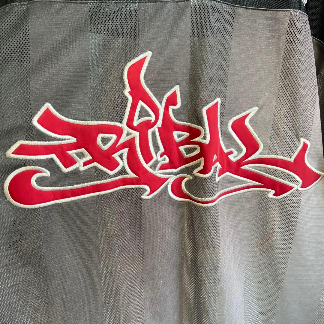 激レア 90s TRIBAL トライバル ゲームシャツ メッシュ 刺繍 XL