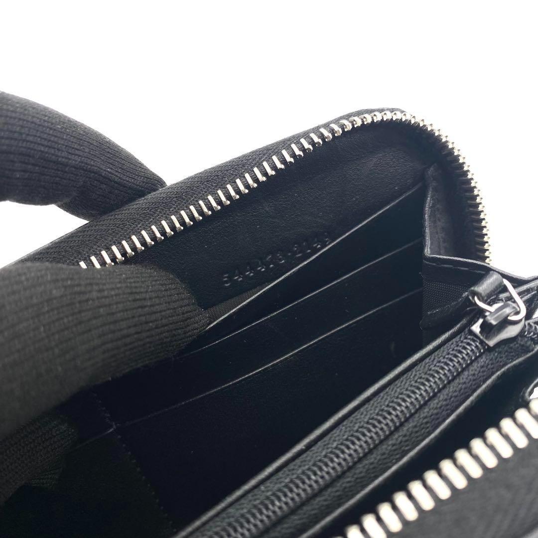 美品 GUCCI グッチ マイクロ シマ ラウンドファスナー 長財布 箱付き