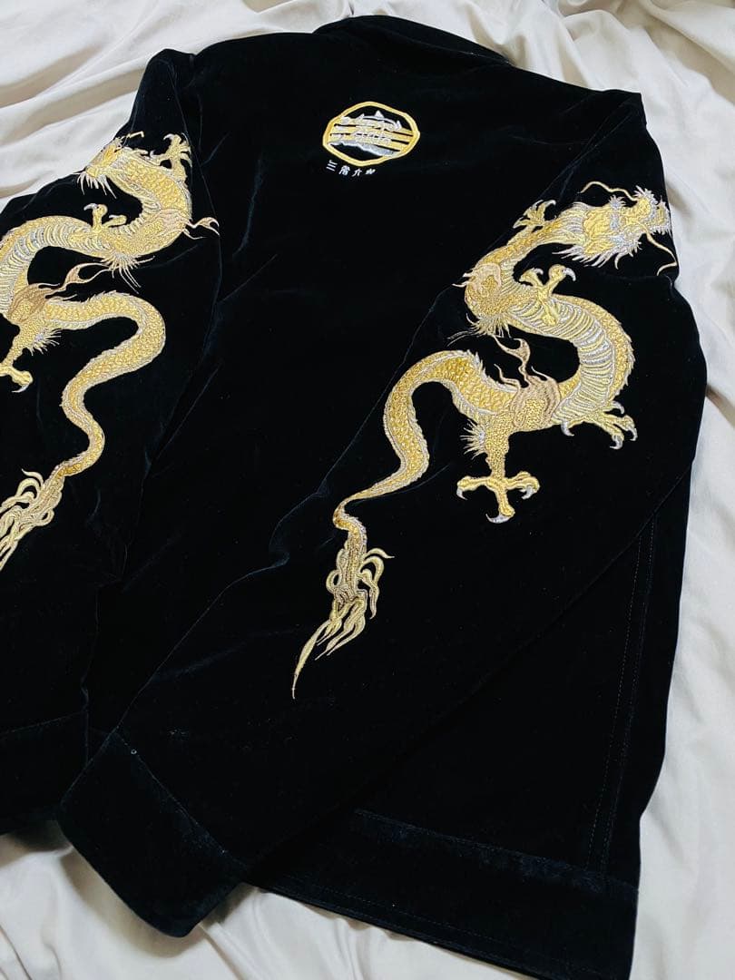 美品　別珍 日本 vintage 90s 限定版 スカジャン 龍 Unisex