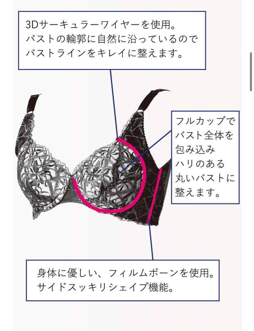 マルコ　カーヴィシャス カレスフルカップショートブラジャー補正下着F85 ２枚組