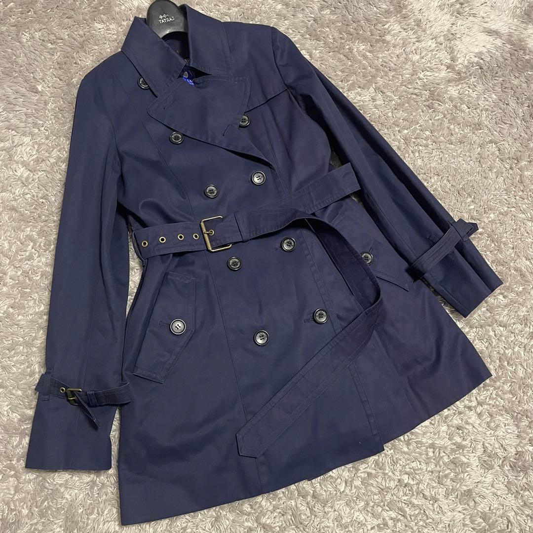 かで ブルーレーベル クレストブリッジ ネイビー トレンチコート 40