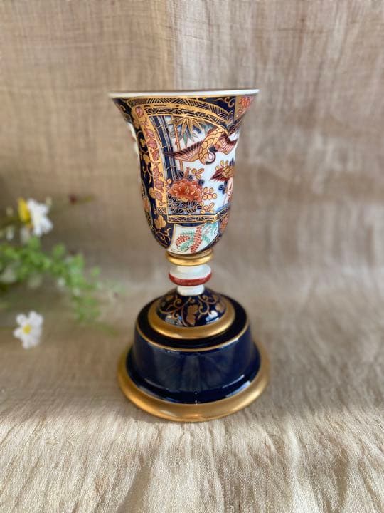 ˚⁎⁺˳✧༚染錦古伊万里鶴絵トロフィー˚✧₊⁎⁎⁺˳✧༚