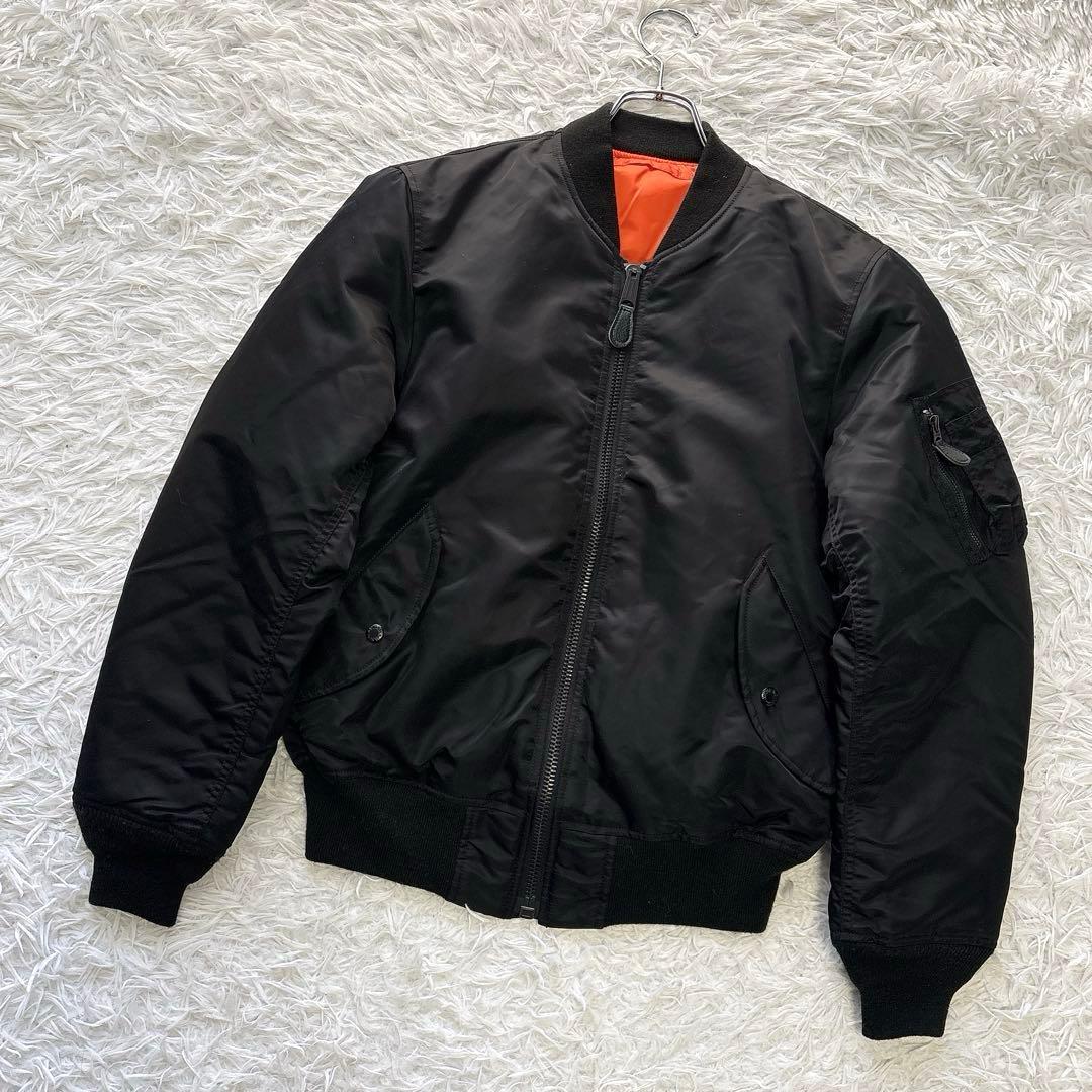 美品✨AVIREX MA-1 フライトジャケット リバーシブル ブラック L