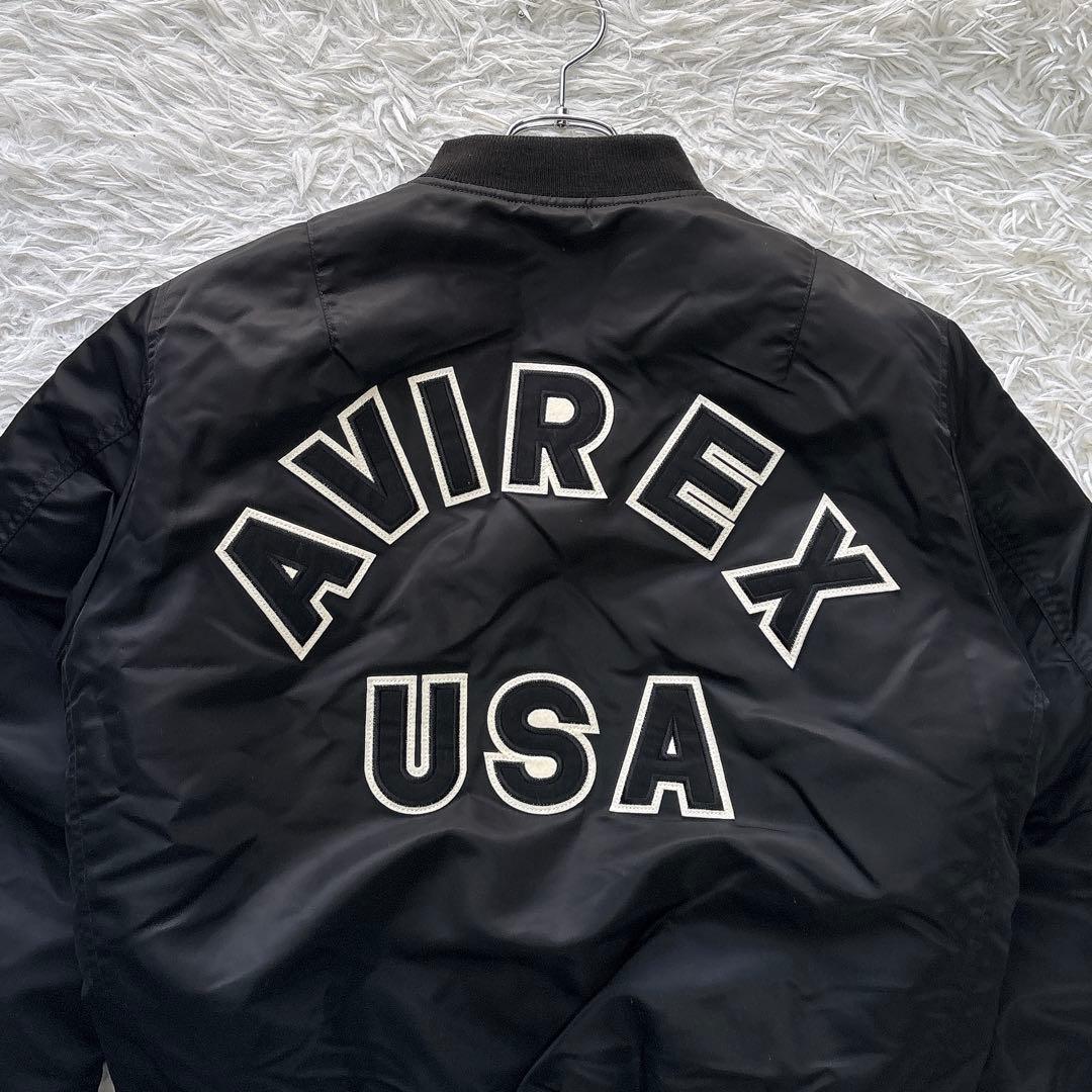 美品✨AVIREX MA-1 フライトジャケット リバーシブル ブラック L