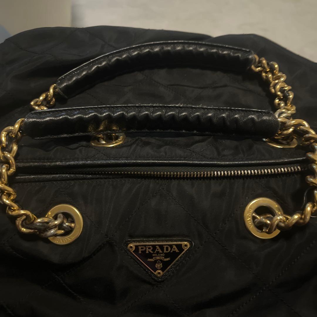 PRADA ブラック ナイロン ボストンバッグ