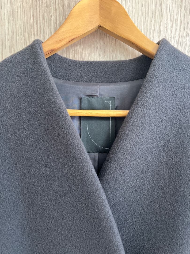 NOBLE ノーブル MTRウールカシミヤVカラーコート グレー