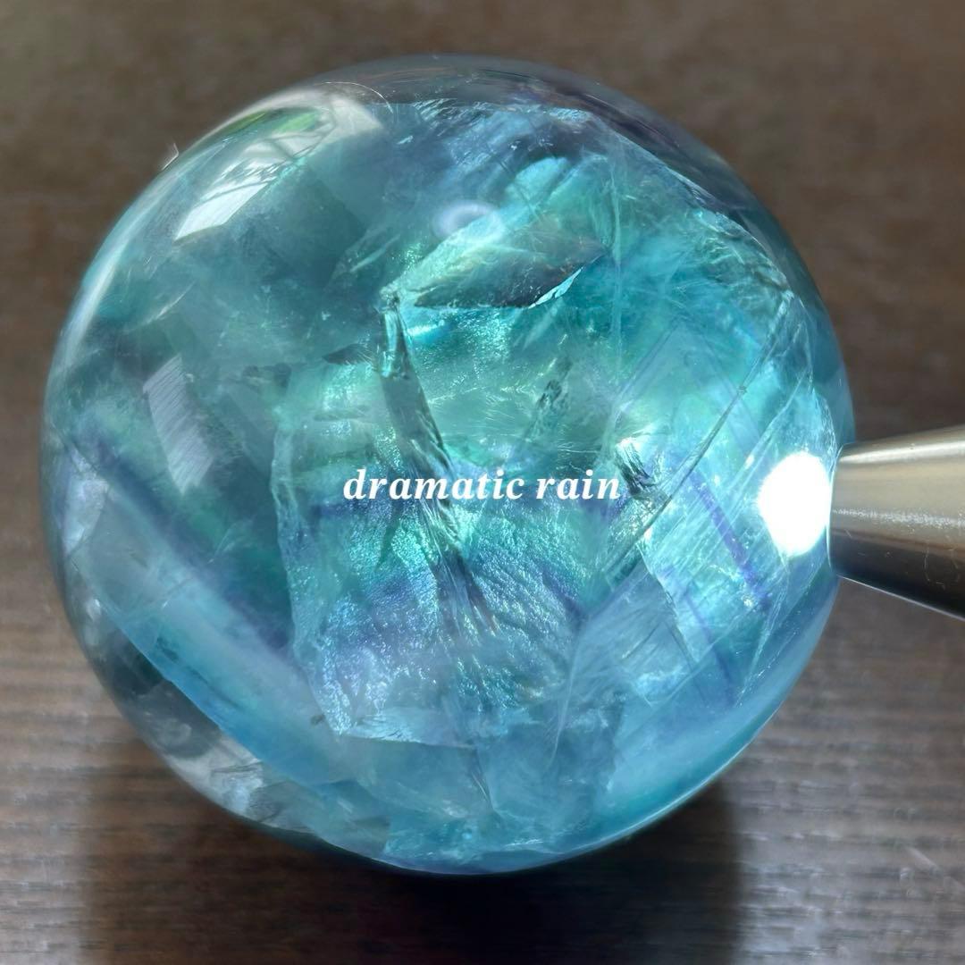 大きなフローライトスフィア 天然石 置物