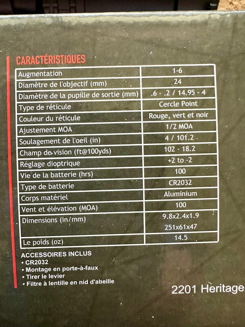 Firefield Rapidstrike 1-6x24 20mm対応マウント付