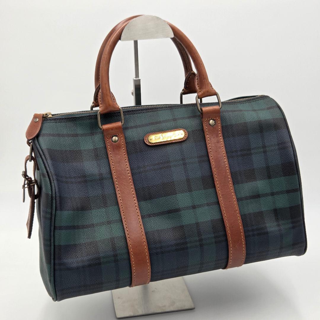 【極美品】ポロラルフローレン チェック ボストンバッグ 旅行 ビンテージ ラスト