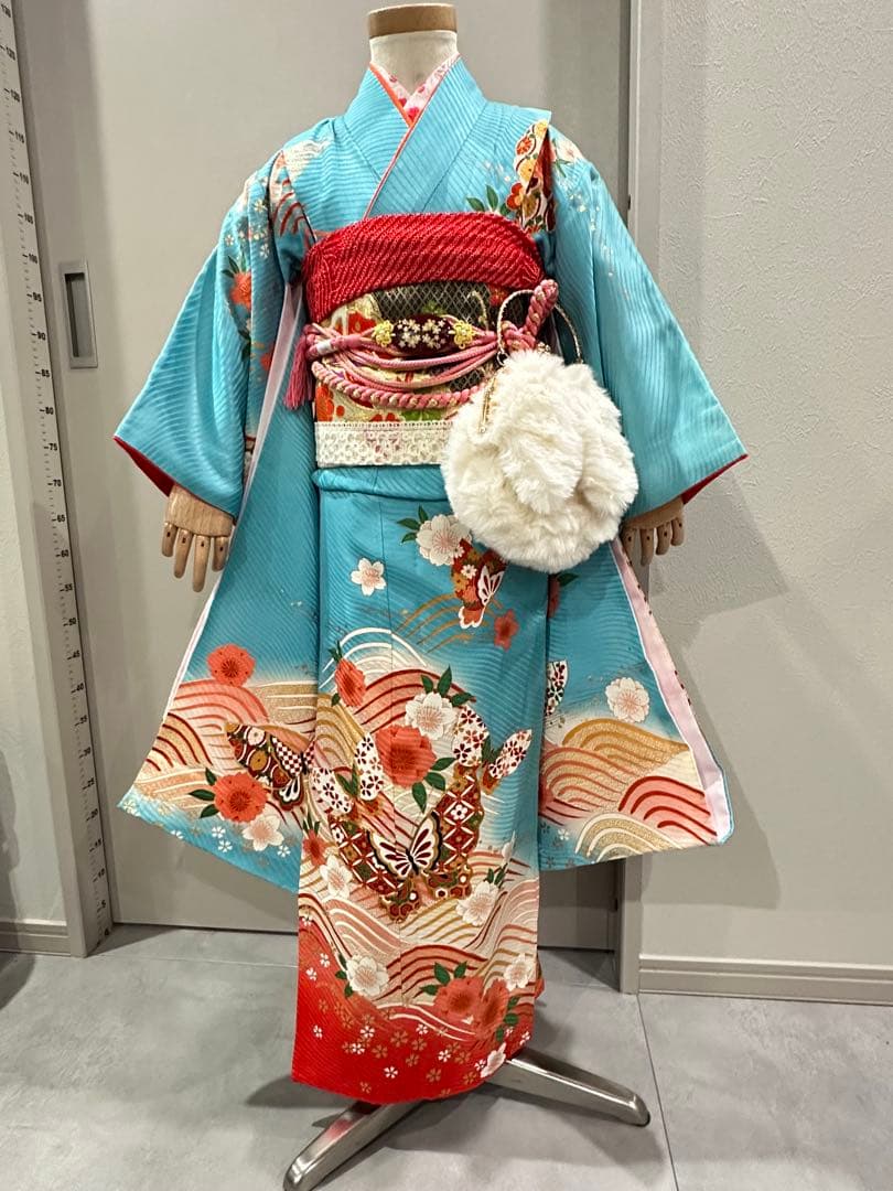 正絹　着物　フルセット　だらり帯　7歳