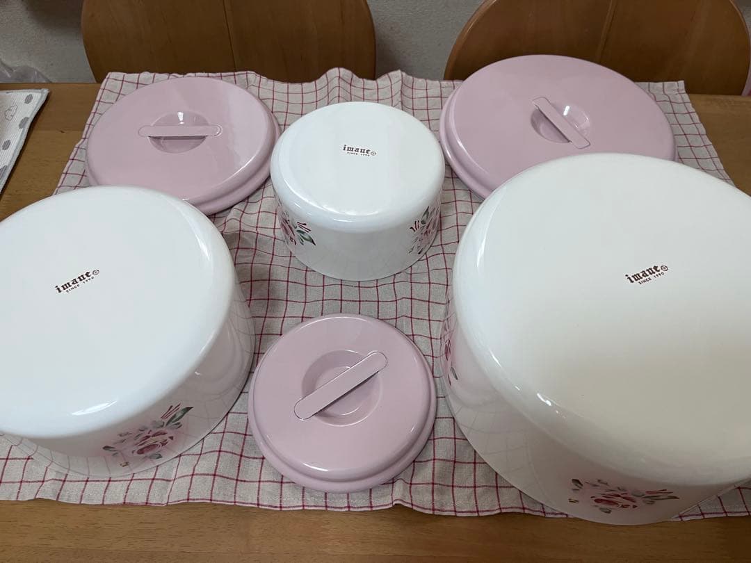 【未使用】イマン　プリンセスローズ　ホーロー丸缶　3個セット
