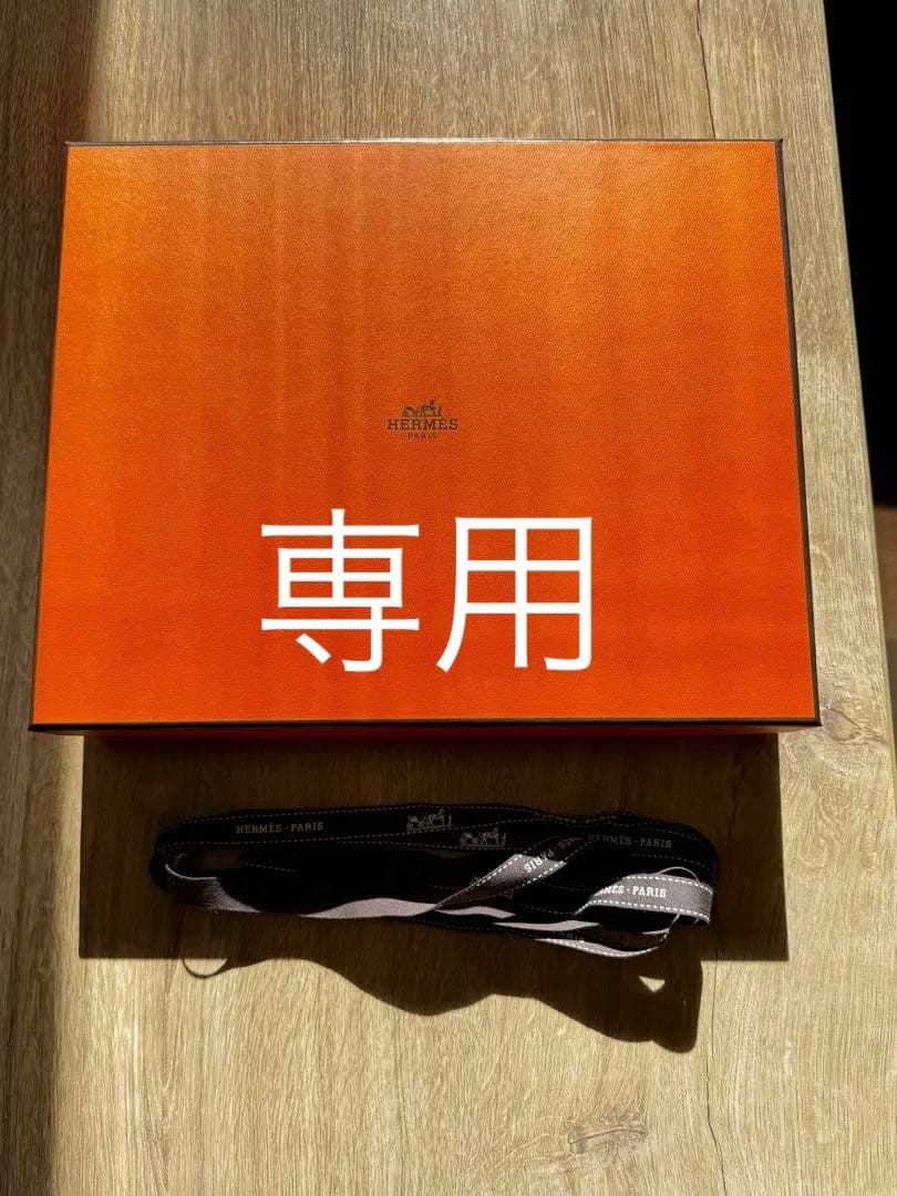 専用 HERMES ネイビー カシミヤマフラー