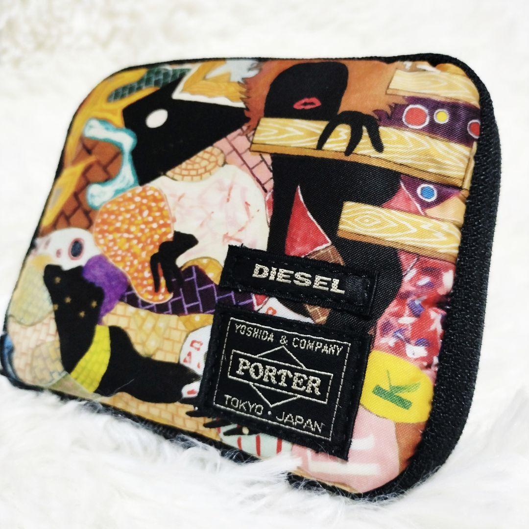 希少 PORTER DIESEL コラボ マルチカラー ラウンドジップ レア