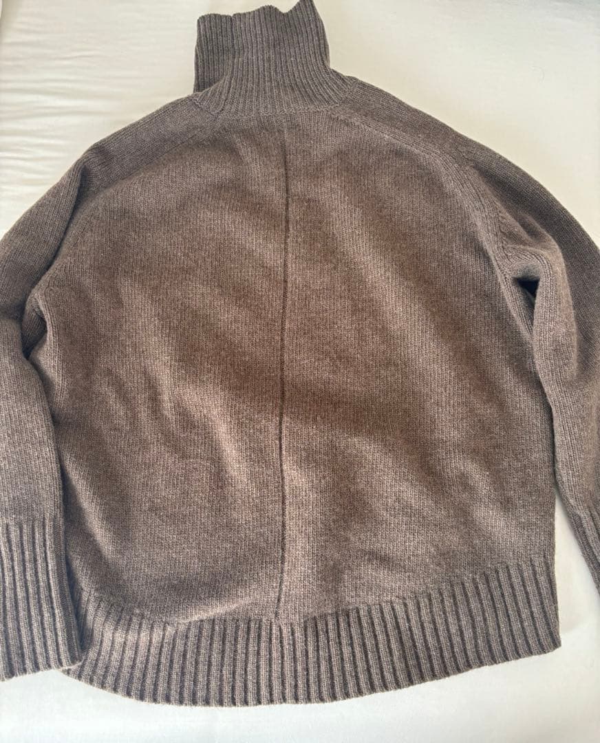 anuans HAMILTONウールカシミヤタートルネックプルオーバー　ブラウン