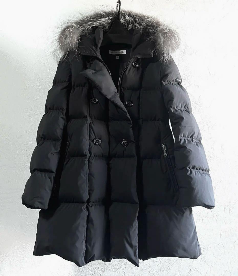 DRESSTERIOR ホワイトグースダウンコート ファー外し可 ドレステリア